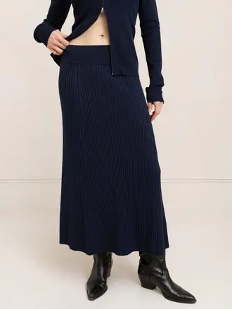 Paper Label Afiya rib skirt