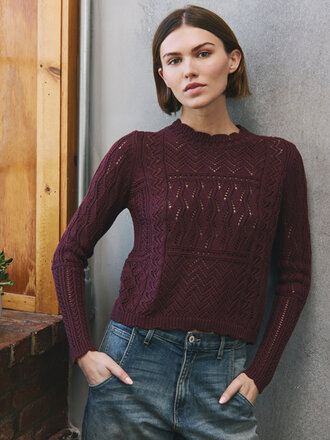 Autumn Cashmere Stitchery patchwork crew