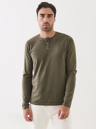 Patrick Assaraf Men's Vintage henley l/s