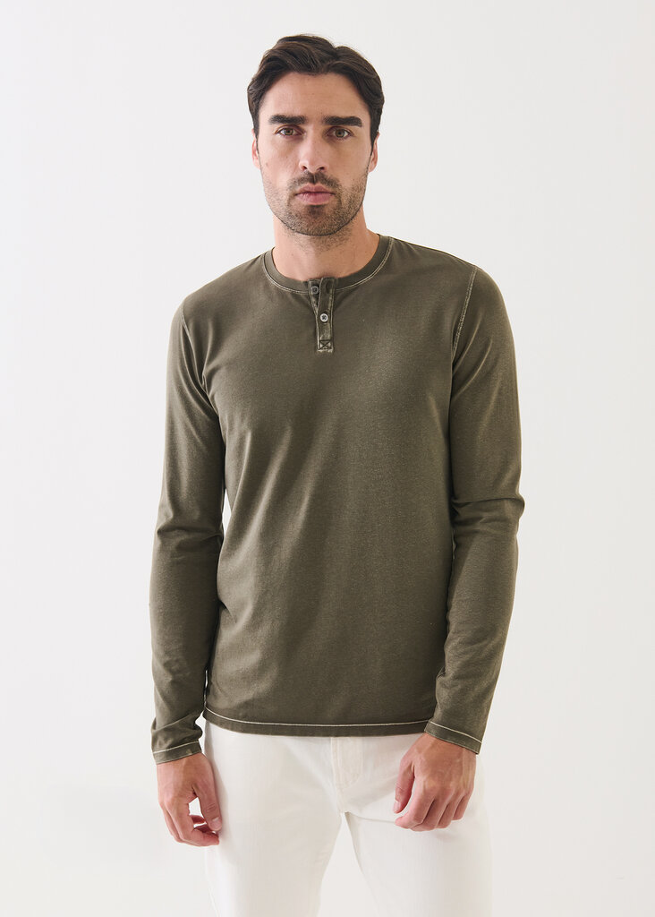 Patrick Assaraf Patrick Assaraf Men's Vintage henley l/s P95F13W