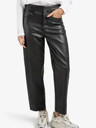 Yaya Faux leather carrot fit trouser