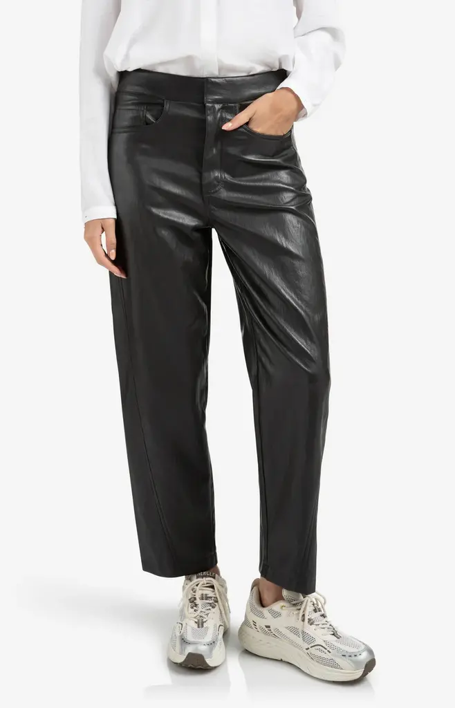 Yaya Yaya Faux leather carrot fit trouser 1309221
