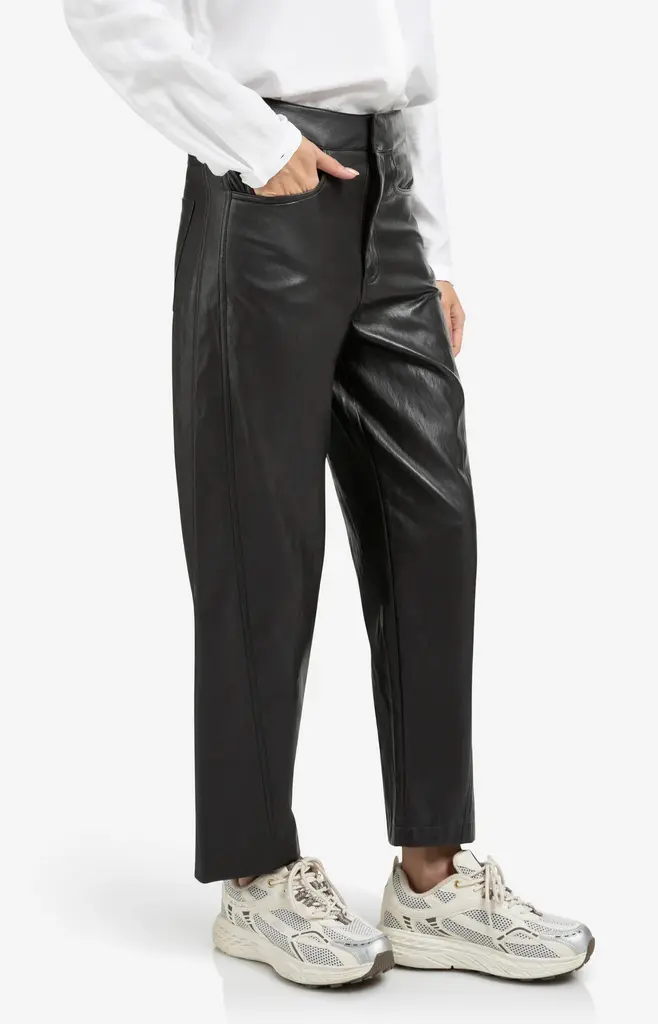 Yaya Yaya Faux leather carrot fit trouser 1309221