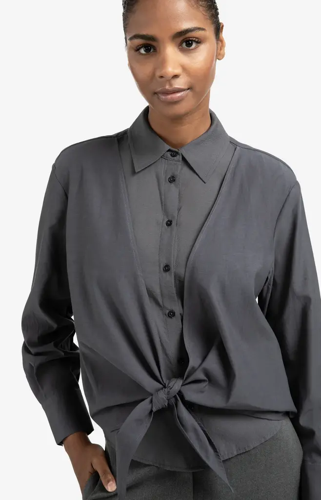 Yaya Yaya Layered blouse with knot 1201177