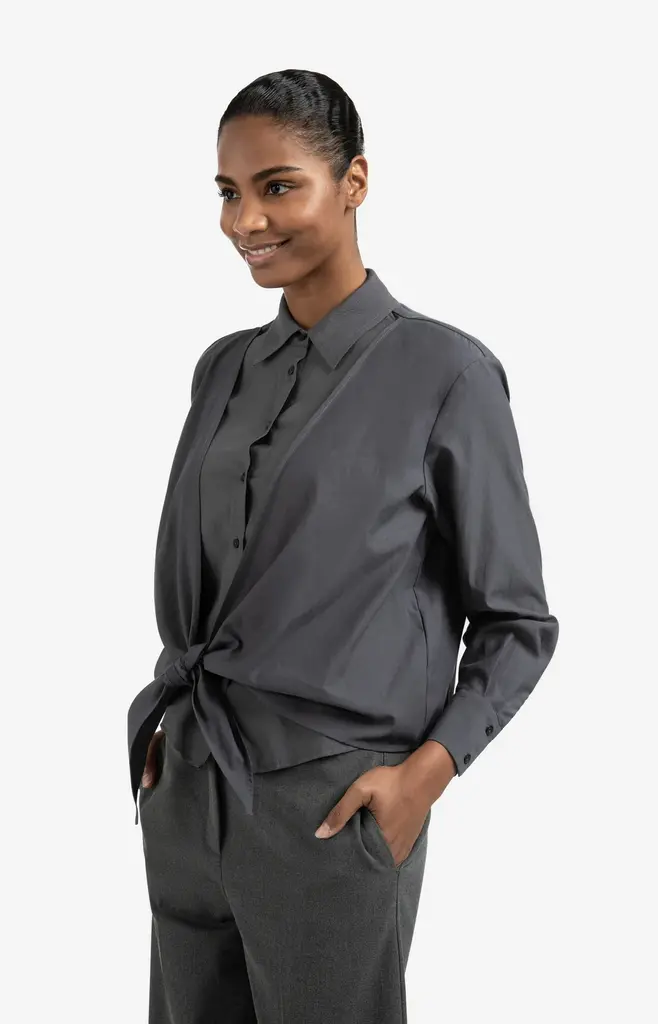 Yaya Yaya Layered blouse with knot 1201177