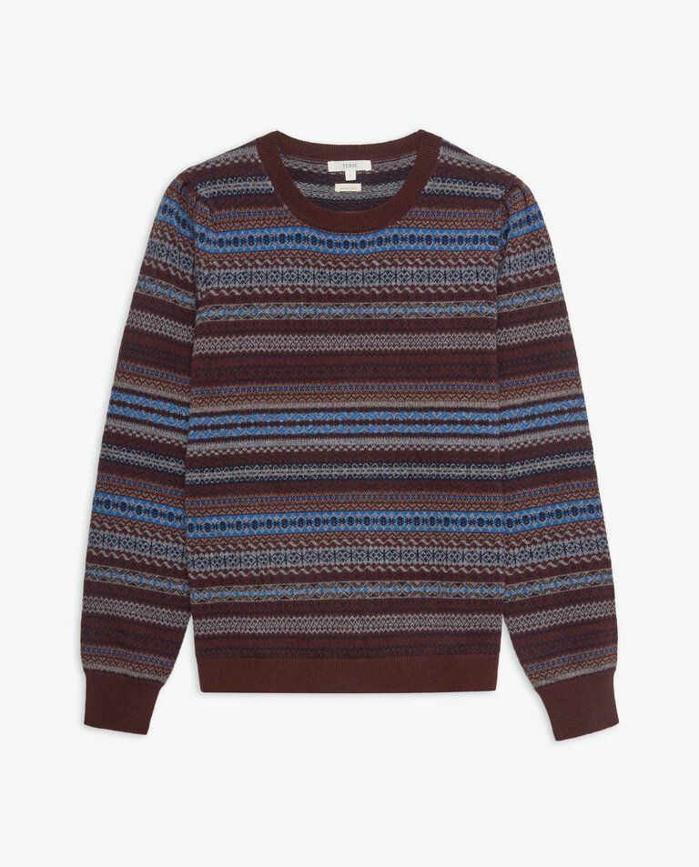 Yerse Yerse Jacquard balloon sleeve sweater 43517