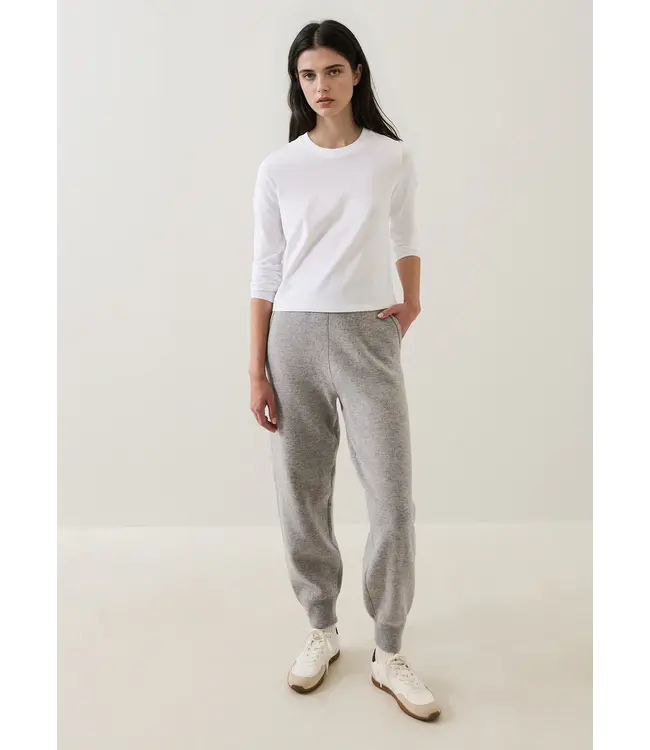 Patrick Assaraf LS iconic pima stretch baby tee