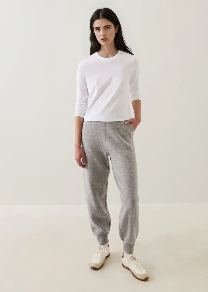 Patrick Assaraf Patrick Assaraf LS iconic pima stretch baby tee W95C07