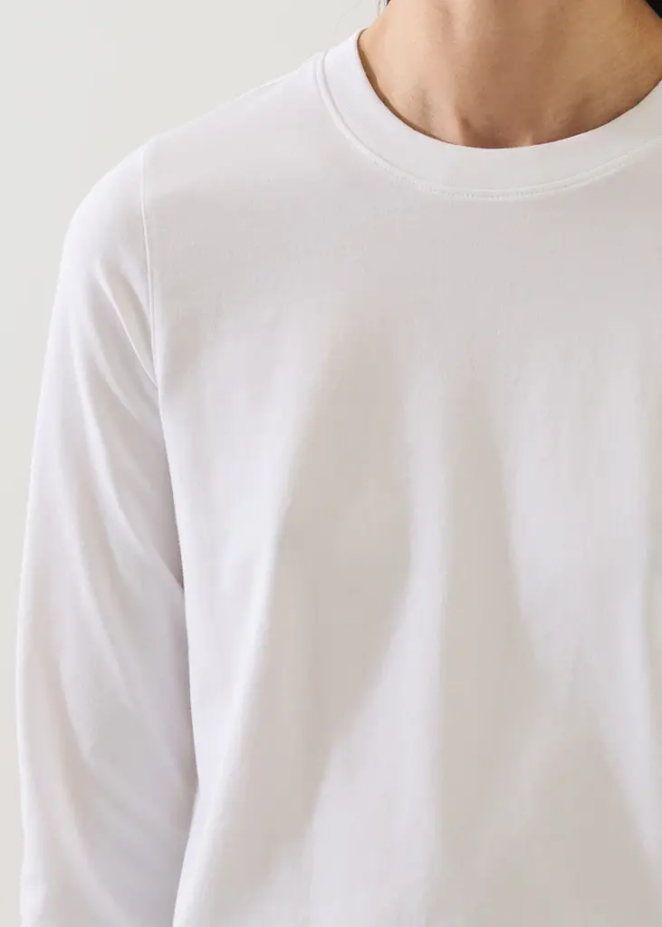 Patrick Assaraf Patrick Assaraf LS iconic pima stretch baby tee W95C07