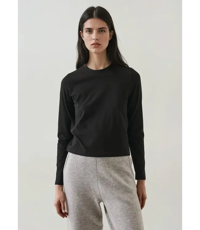 Patrick Assaraf LS iconic pima stretch baby tee