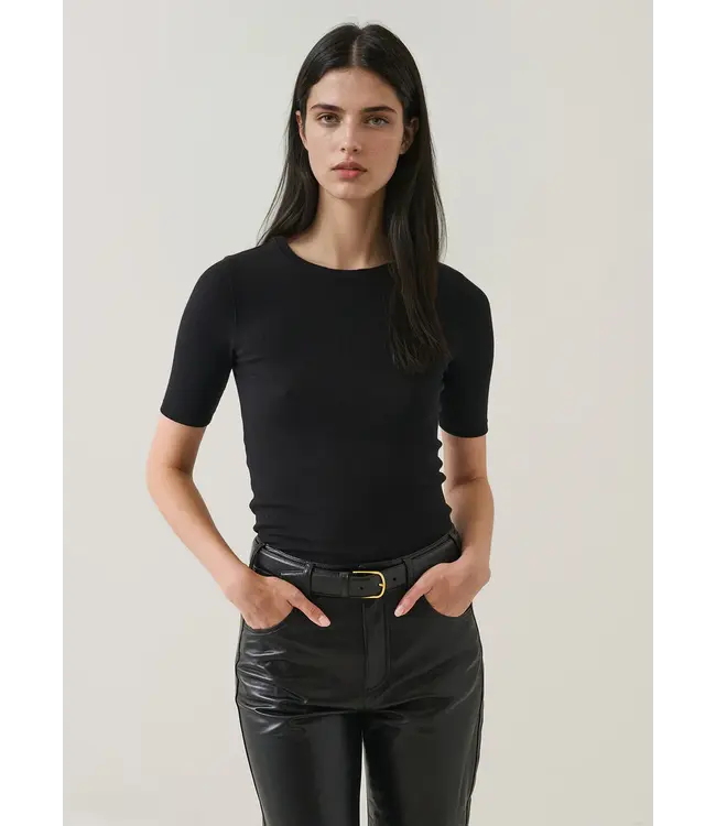 Patrick Assaraf SS cotton modal rib crew