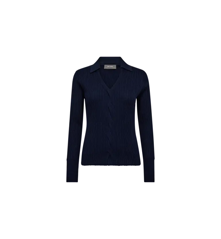 Mos Mosh Mos Mosh Relena rib polo knit 173080