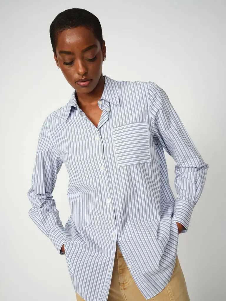 Mos Mosh Mos Mosh Elinda slim stripe shirt 174340