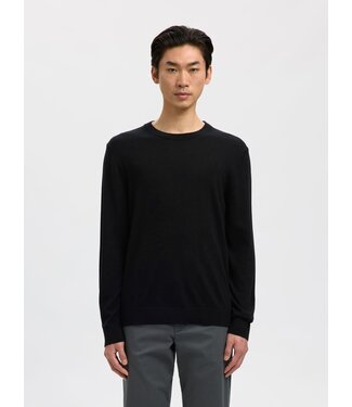 Selected Men's Tray ls knit merino crew