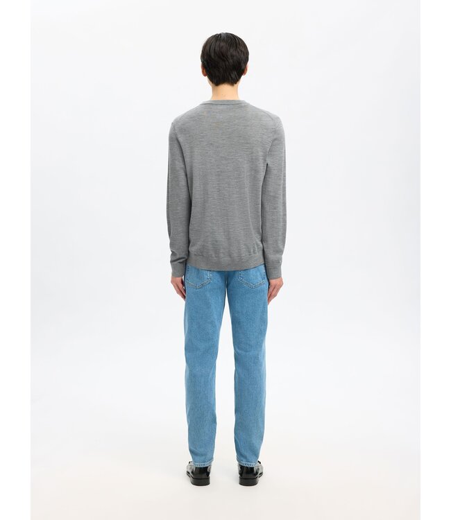 Selected Men's Tray ls knit merino crew