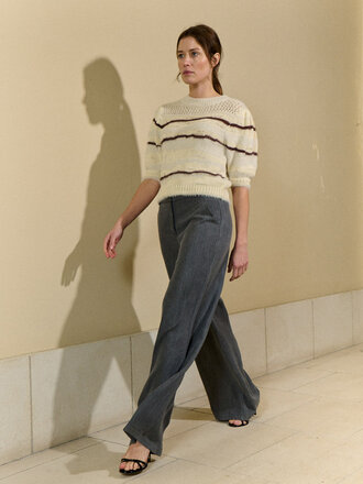 Sita Murt Short sleeve stripe sweater