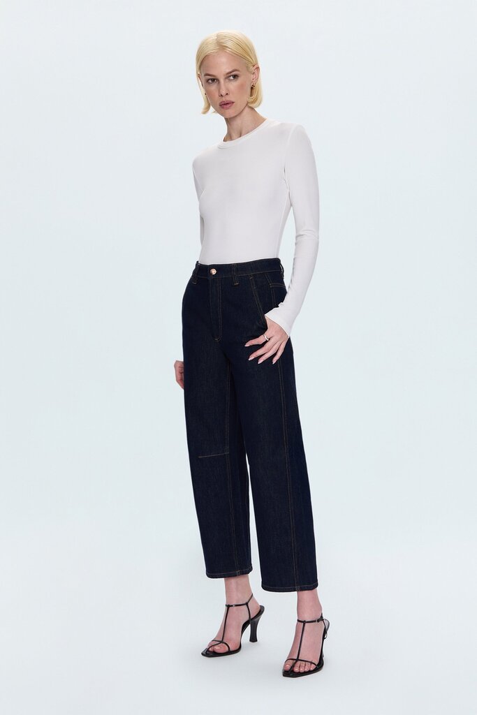 Pistola Pistola Beau seamed crescent raw jean P00017000EZ