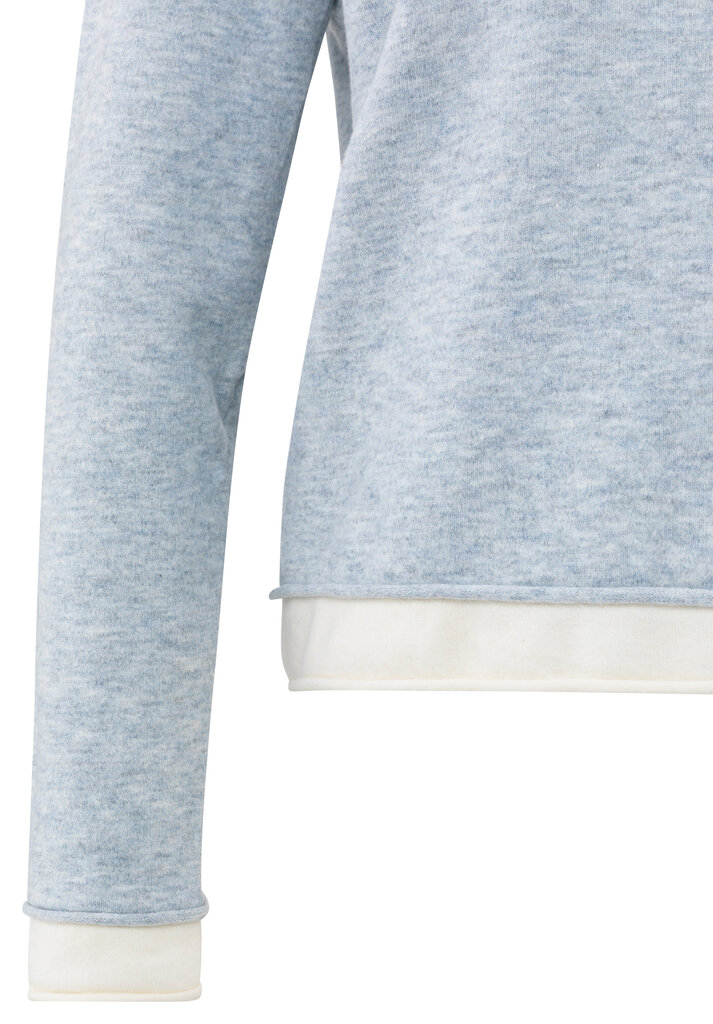 Yaya Yaya Double layer contrast colour sweater 1000512