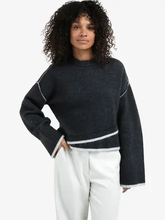 Yaya Sweater w/contrast details