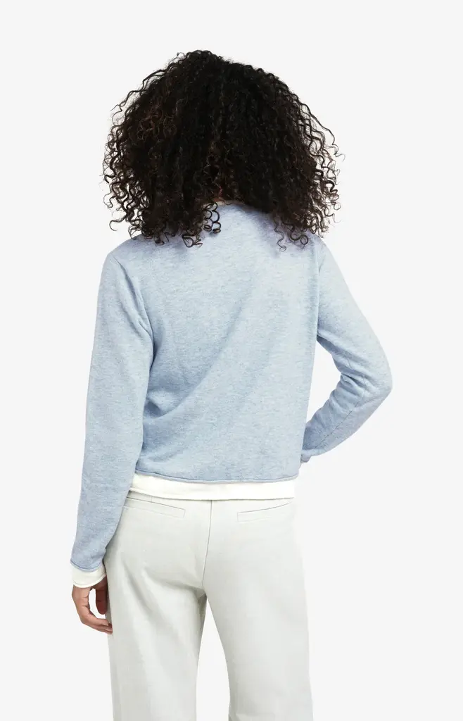 Yaya Yaya Double layer contrast colour sweater 1000512