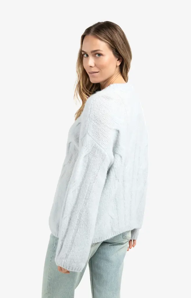 Yaya Yaya Cable round neck sweater 1000520