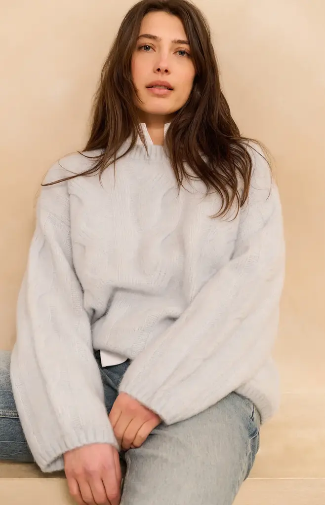Yaya Yaya Cable round neck sweater 1000520