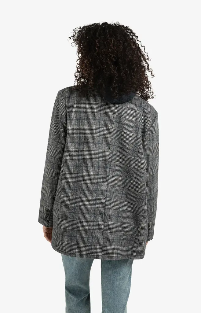 Yaya Yaya Woven oversized checked blazer 1501074