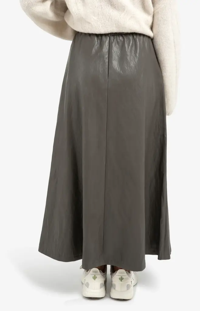 Yaya Yaya Faux leather aline mid skirt 1409085