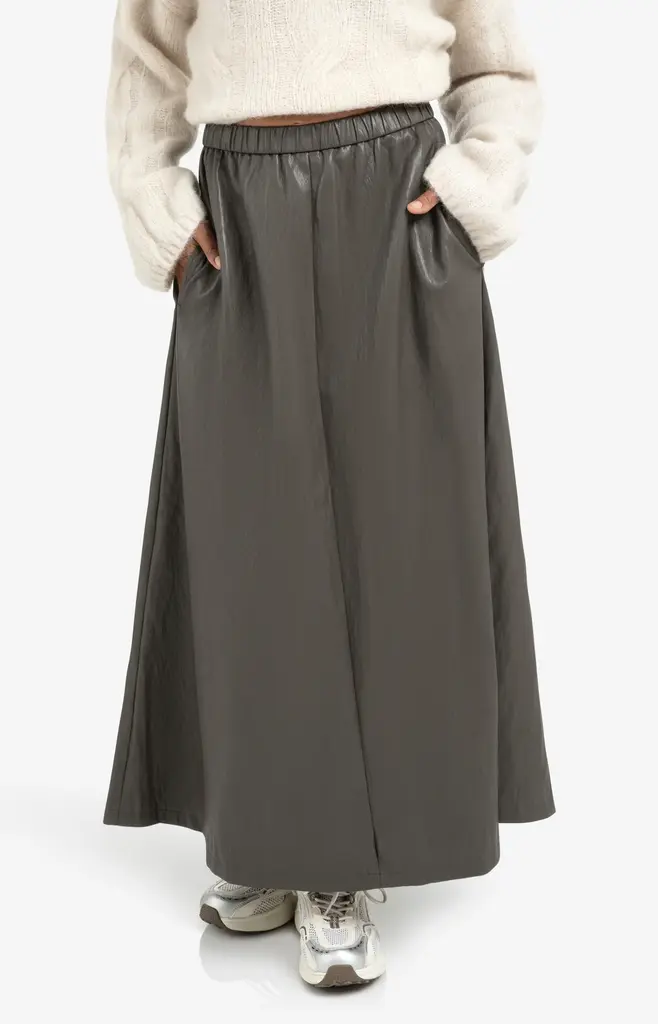 Yaya Yaya Faux leather aline mid skirt 1409085