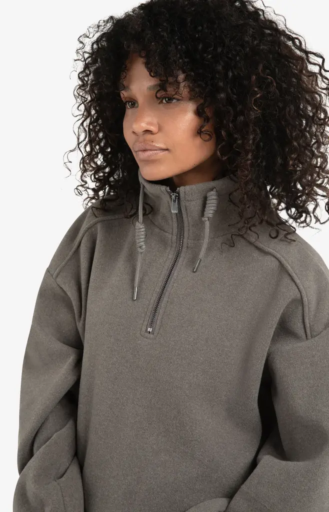 Yaya Yaya Balloon sweatshirt w/zipper collar 1109101