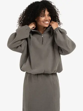 Yaya Balloon sweatshirt w/zipper collar