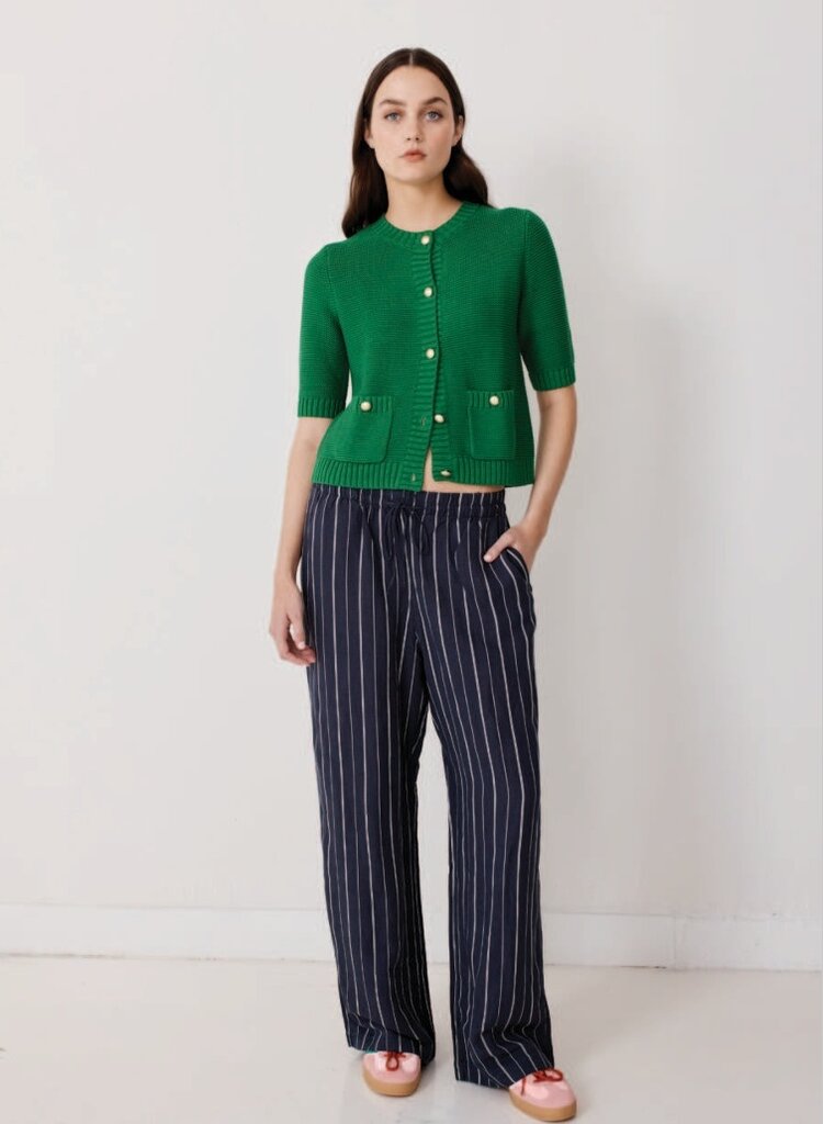 Autumn Cashmere Autumn Cashmere Button front elbow sleeve jacket N14469