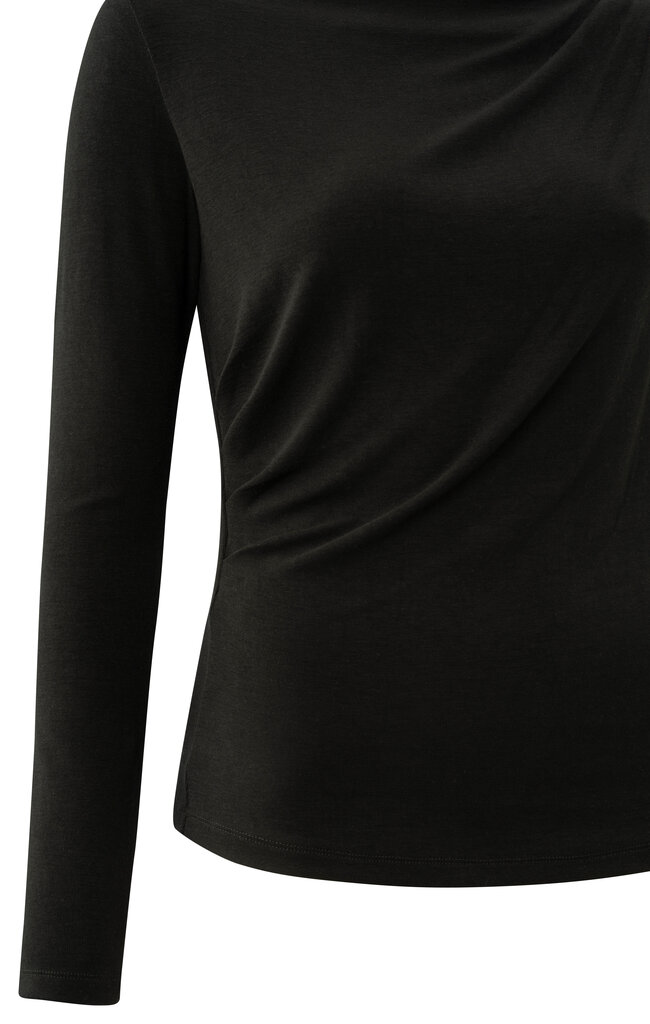 Yaya Yaya Jersey top w/pleated drape 1709337