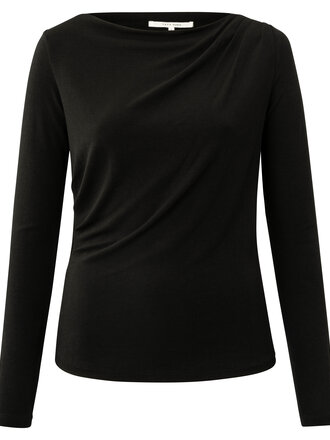 Yaya Jersey top w/pleated drape
