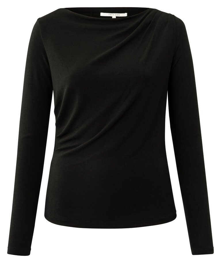 Yaya Yaya Jersey top w/pleated drape 1709337