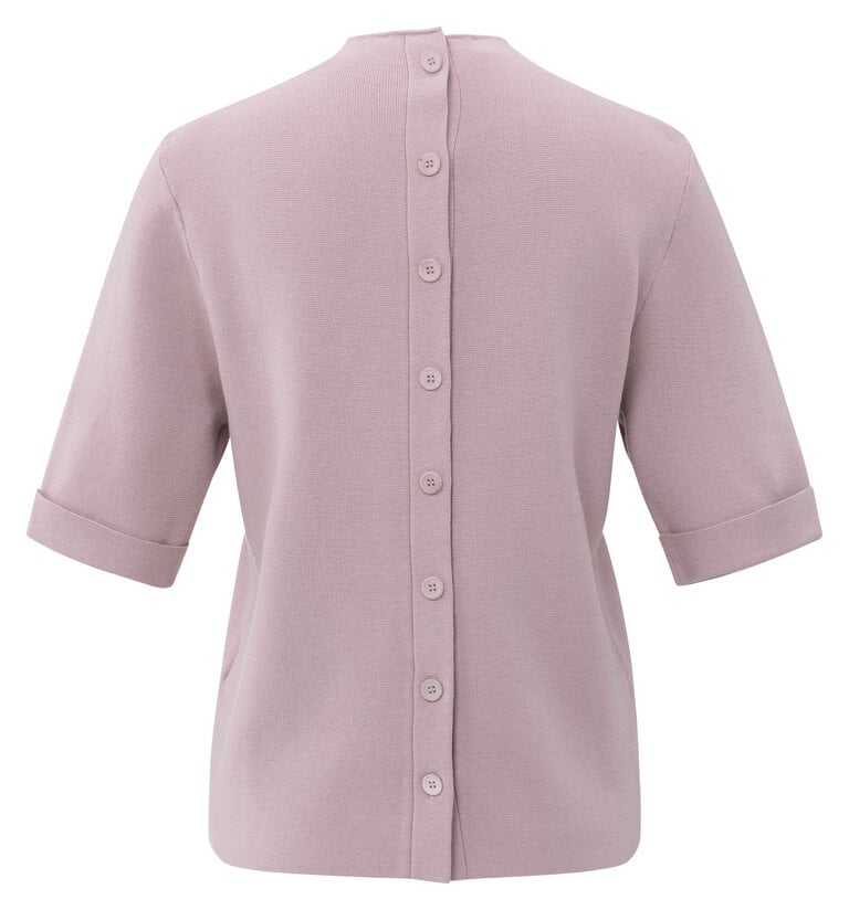 Yaya Yaya Short sleeve sweater w/buttons at back 1000529