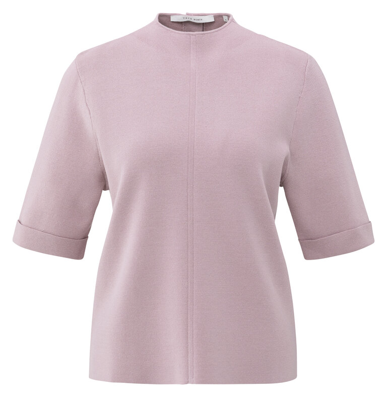 Yaya Yaya Short sleeve sweater w/buttons at back 1000529