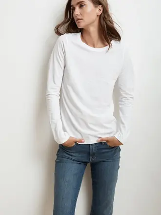 Velvet Liz l/s crew neck city slub tee