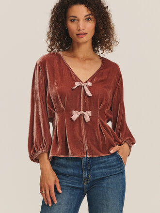 Velvet Elida velvet & satin top