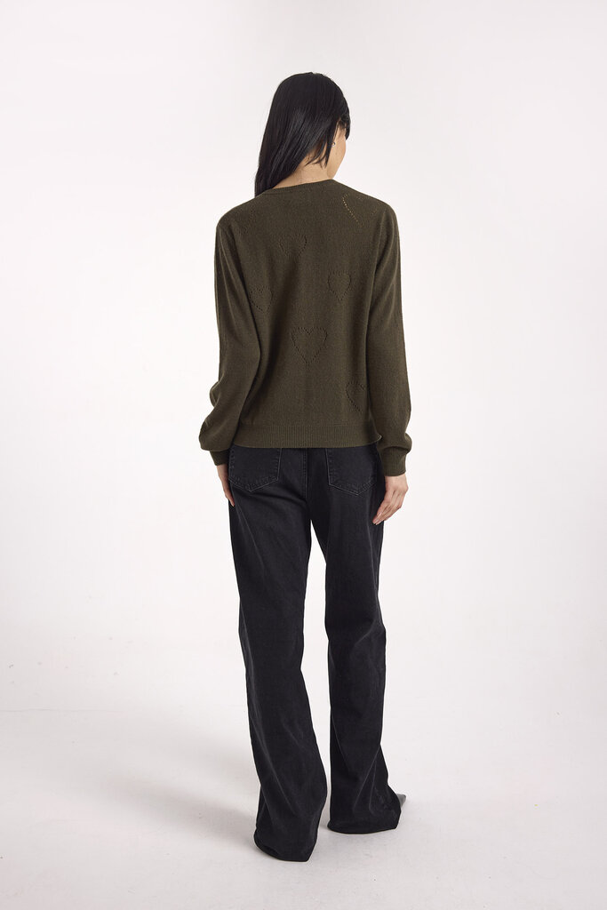 Brodie Brodie Hilda heart pointelle crew sweater 1025-B-021