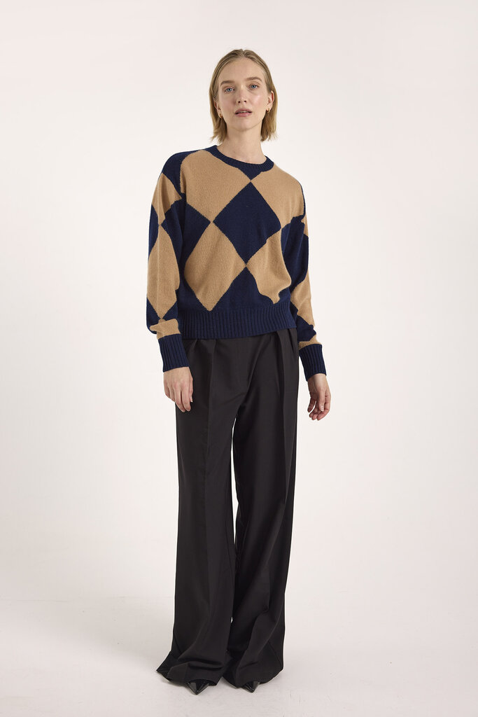 Brodie Brodie Avery argyle crew sweater 1025-B-019