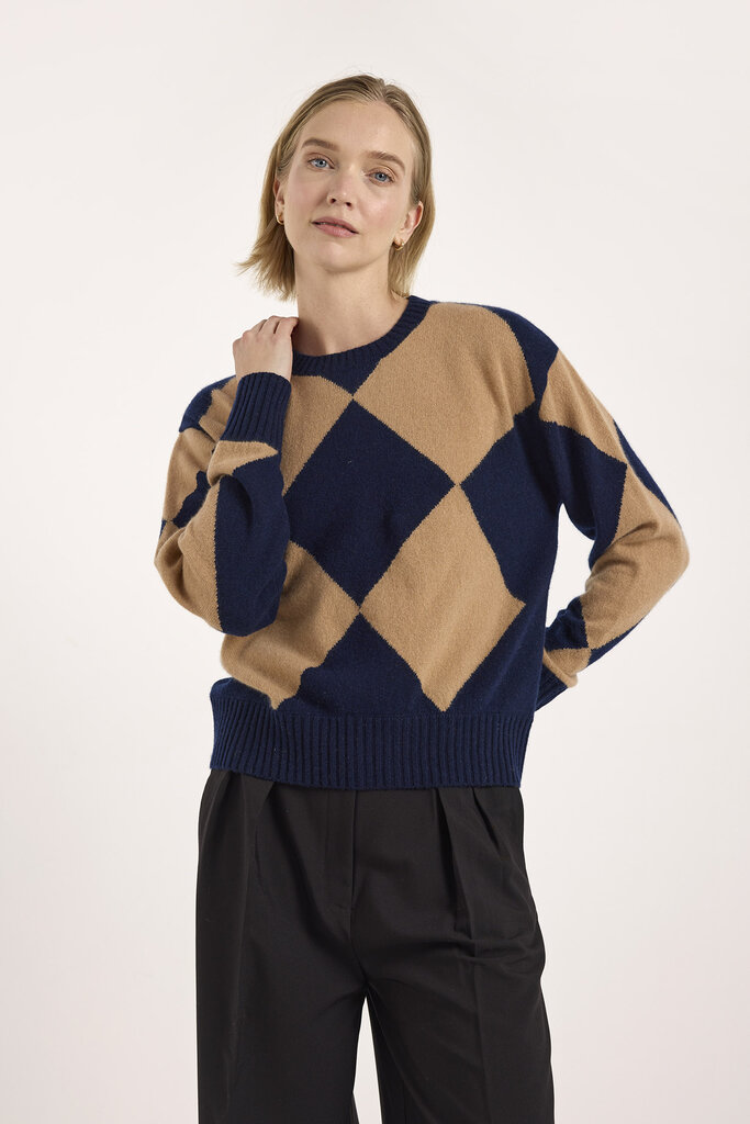 Brodie Brodie Avery argyle crew sweater 1025-B-019