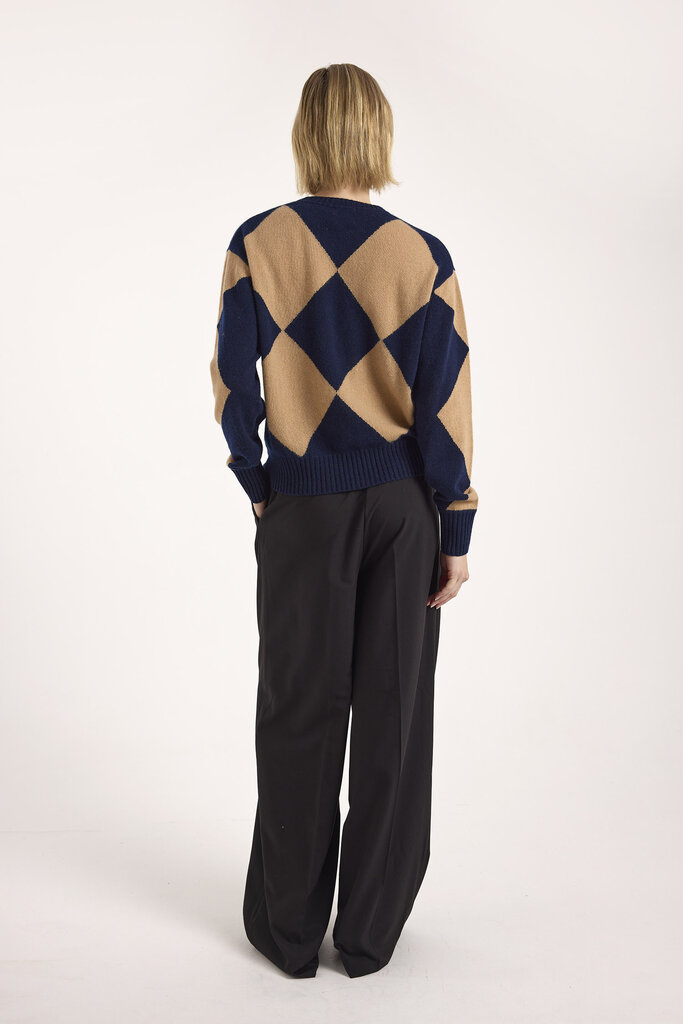 Brodie Brodie Avery argyle crew sweater 1025-B-019