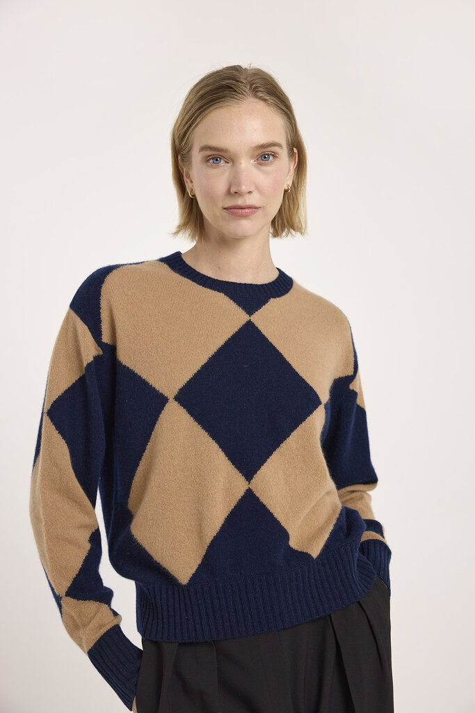 Brodie Brodie Avery argyle crew sweater 1025-B-019