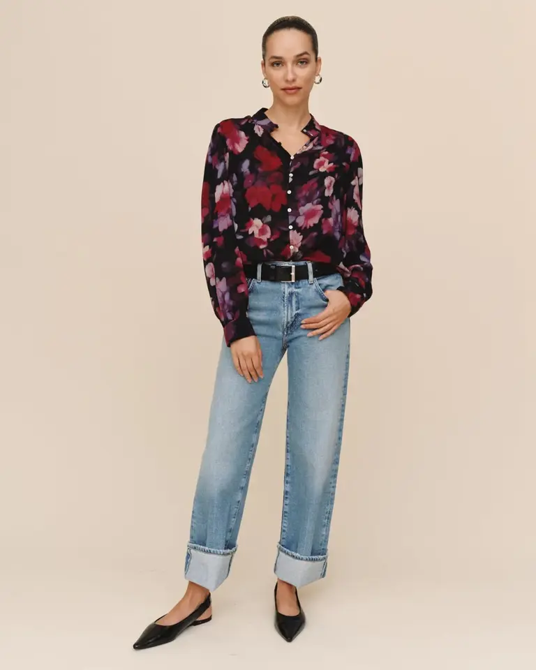 Bella Dahl Bella Dahl Shirred button up blouse B4337-J84-304