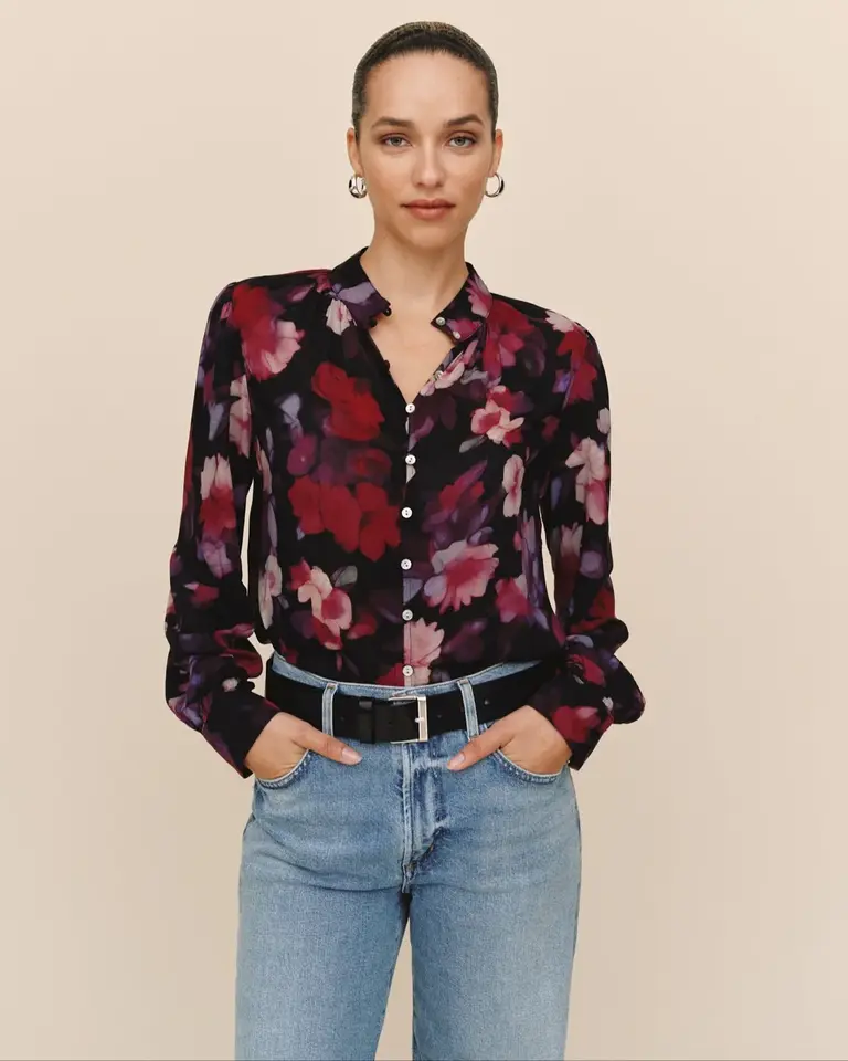 Bella Dahl Bella Dahl Shirred button up blouse B4337-J84-304