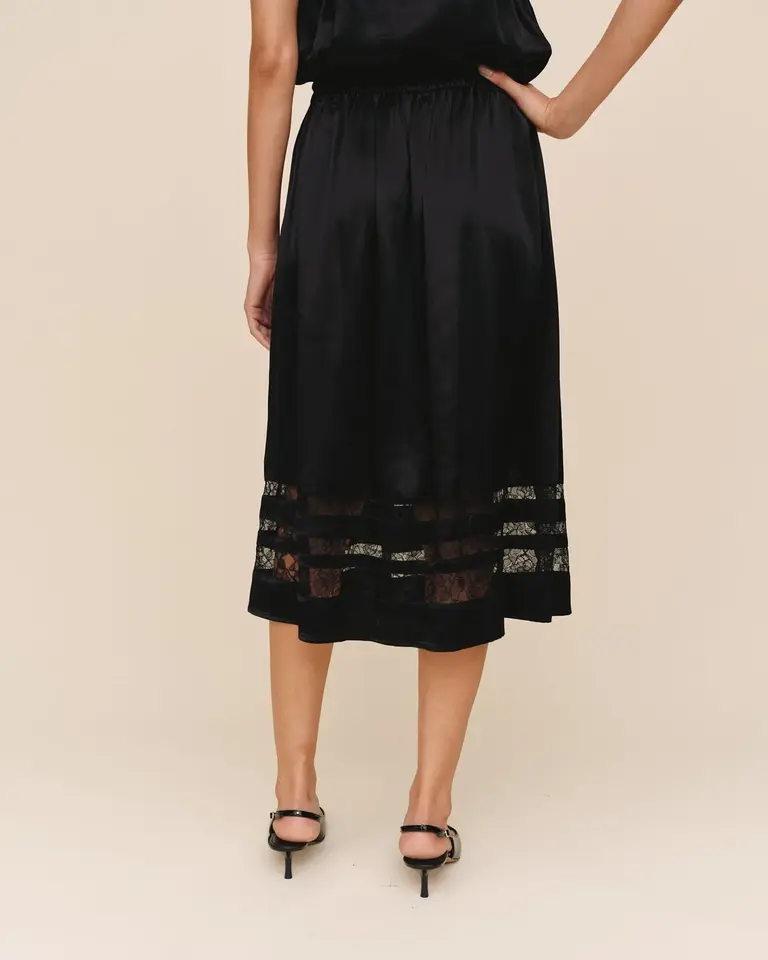 Bella Dahl Bella Dahl Midi skirt w/lace trim B3220-F73-300