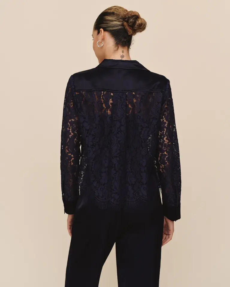 Bella Dahl Bella Dahl Lace contrast button down B2233-J73-300