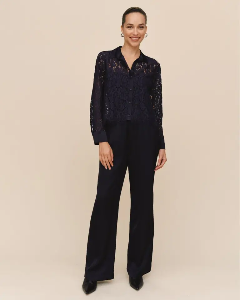 Bella Dahl Bella Dahl Lace contrast button down B2233-J73-300