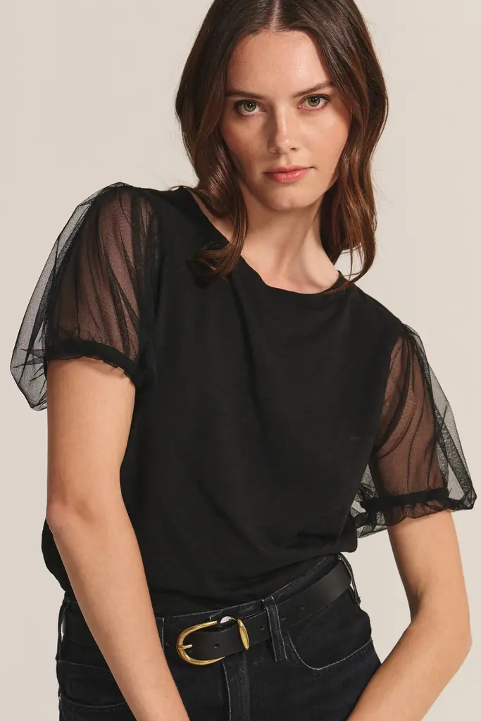 Velvet Velvet Justine cotton slub novelty top